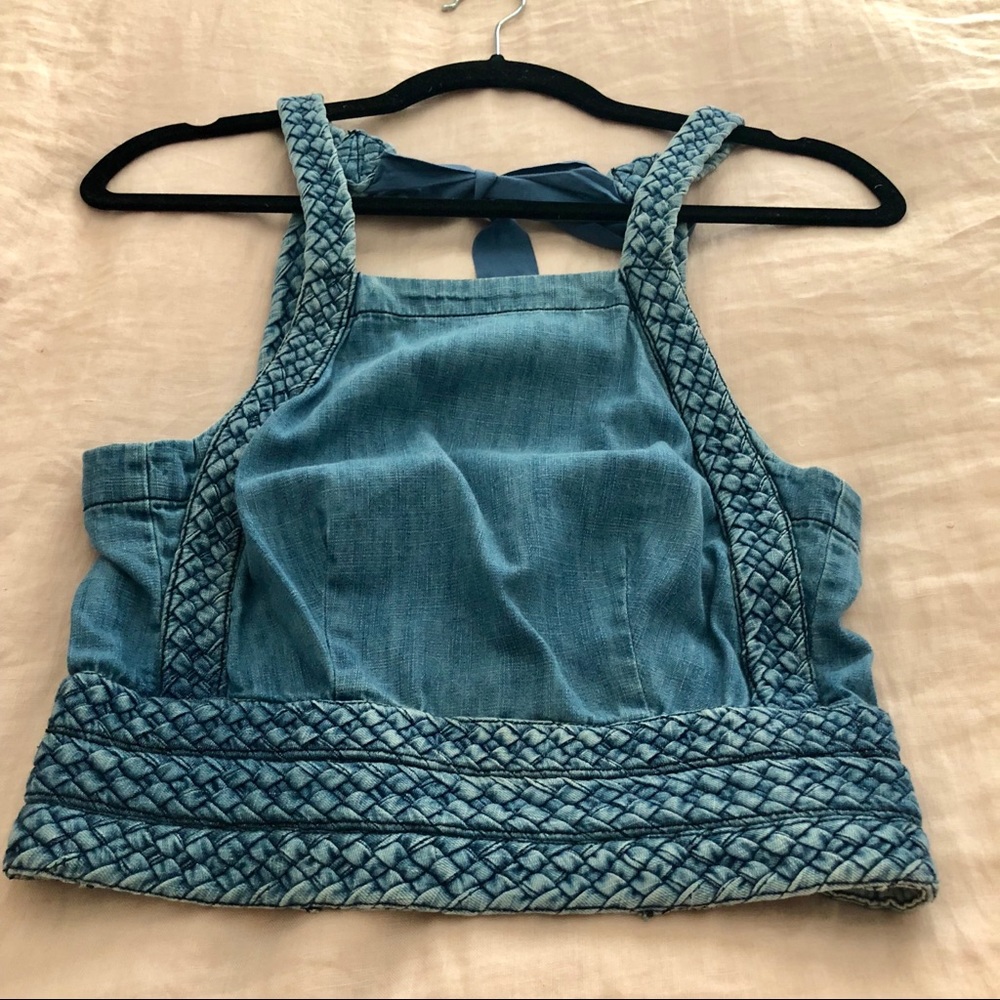 Anthropologie Jean Crop Top - Picture 4 of 6